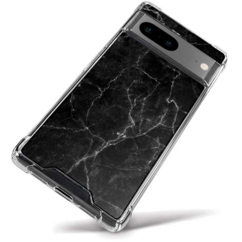 Black Marble Google Pixel 8a Clear Case
